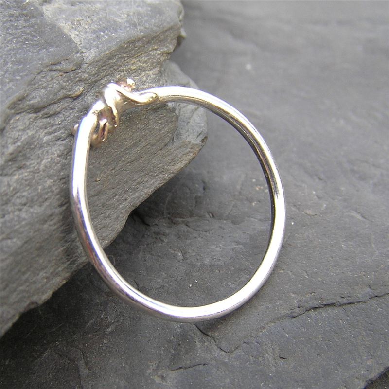 Order Silver ring with gold wire detail