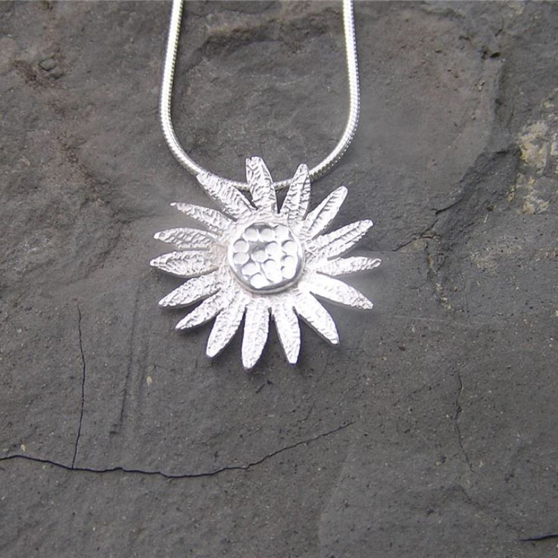 Order Silver daisy pendant