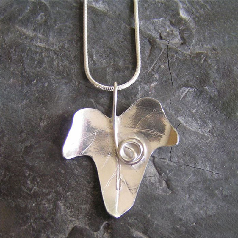 Order Autumn Collection - Silver ivy leaf pendant