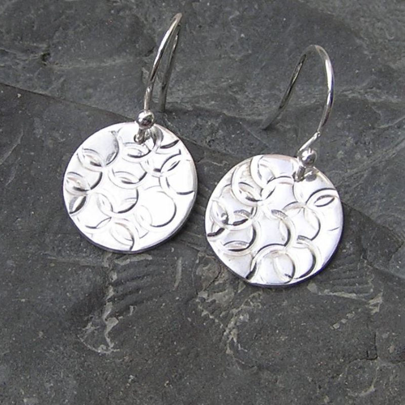 Order Silver patterned earrings