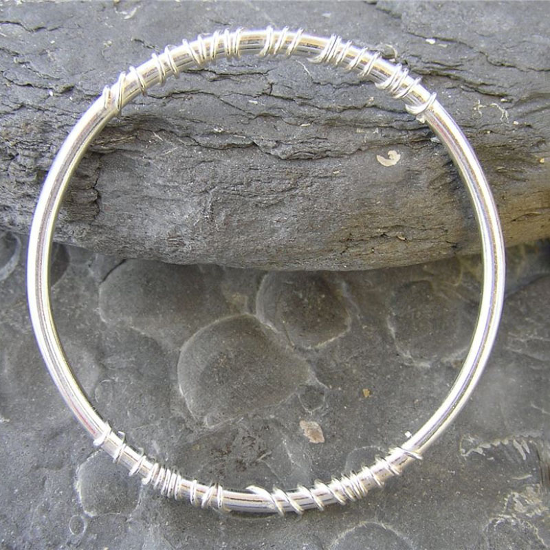Order Silver melted wire bangle