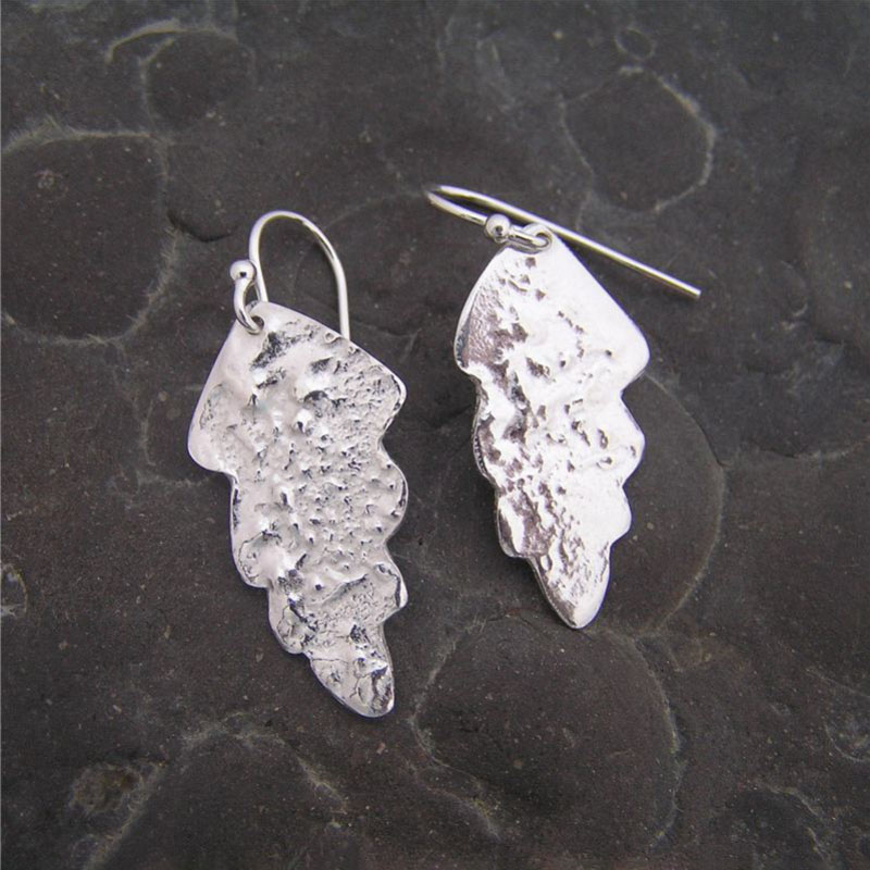 Order Silver oak leaf earrings 