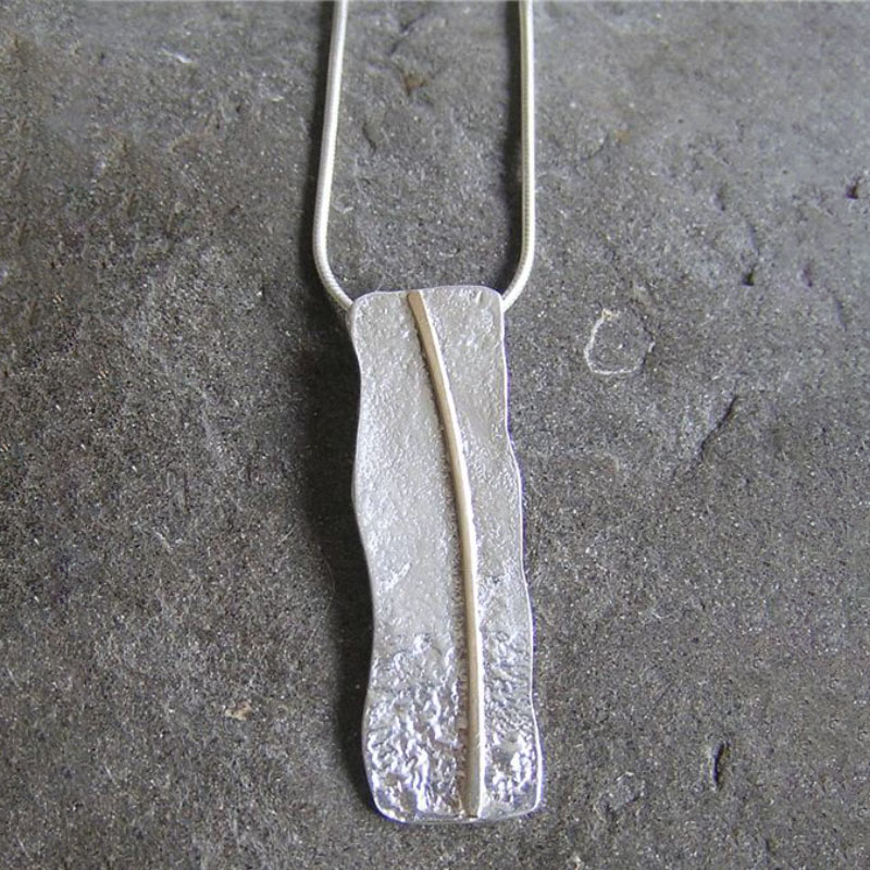 Order Rockpool Collection -Silver and gold wave pendant 