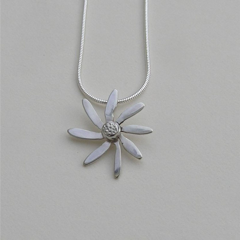 Order Silver daisy pendant